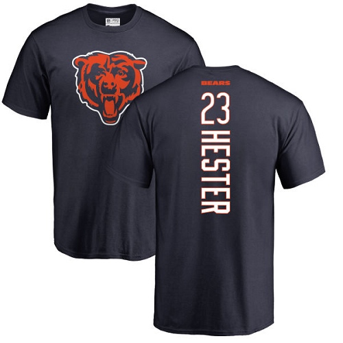 Chicago Bears Men Navy Blue Devin Hester Backer NFL Football #23 T Shirt->nfl t-shirts->Sports Accessory